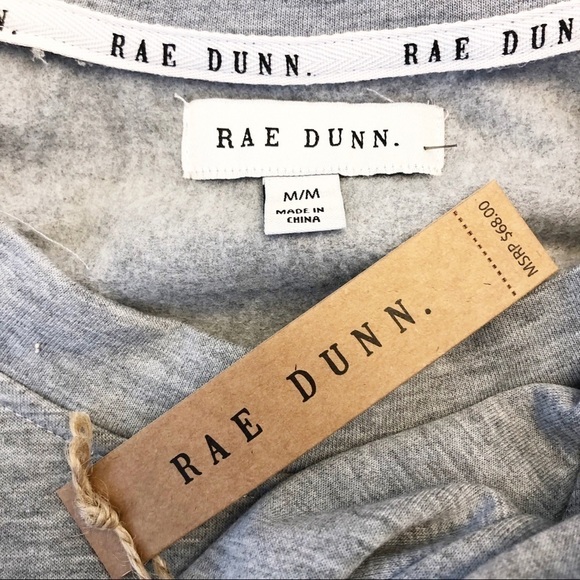 RAE DUNN NWT “Blessed” Crewneck Sweatshirt Top Size Medium in Heather Gray - Picture 11 of 12